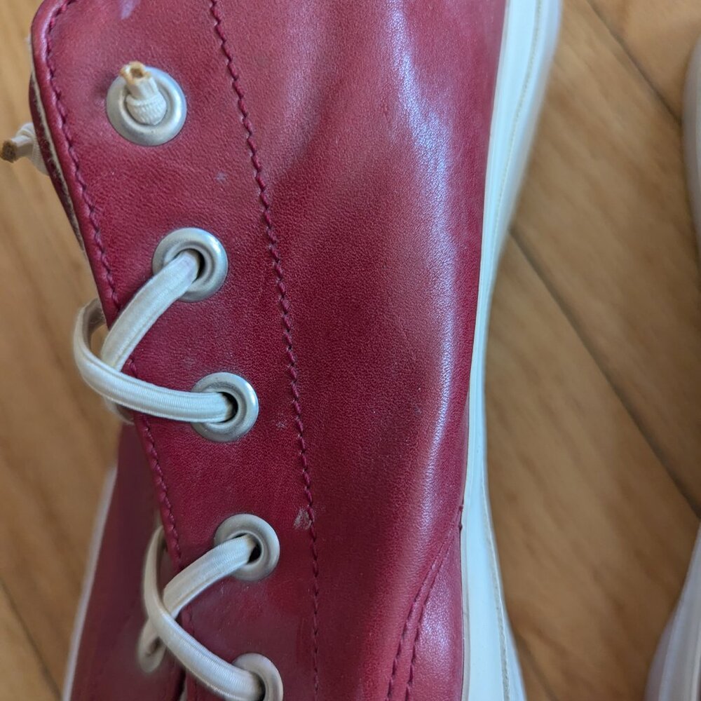 Low Top ProKeds Women's 10 Men's 8.5 Burgundy Red Coral Salmon Pink Bumpers - Picture 7 of 9
